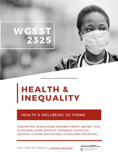 WGSST 2325: Health & Inequality course flyer and description