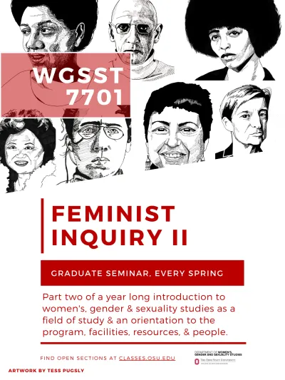 WGSST 7701: Feminist Inquiry II course flyer and description