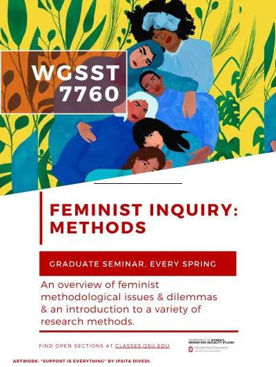 WGSST 7760: Feminist Methodology course flyer and description 